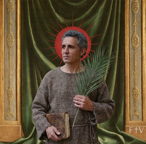 Sacred artwork by Faith and Verse. © Faith and Verse, 2026. All rights reserved. Portrait of Saint Eulogius of Córdoba