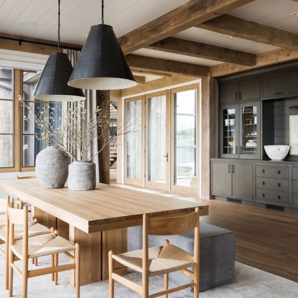 Mixing Wood Tones in a Dining Room