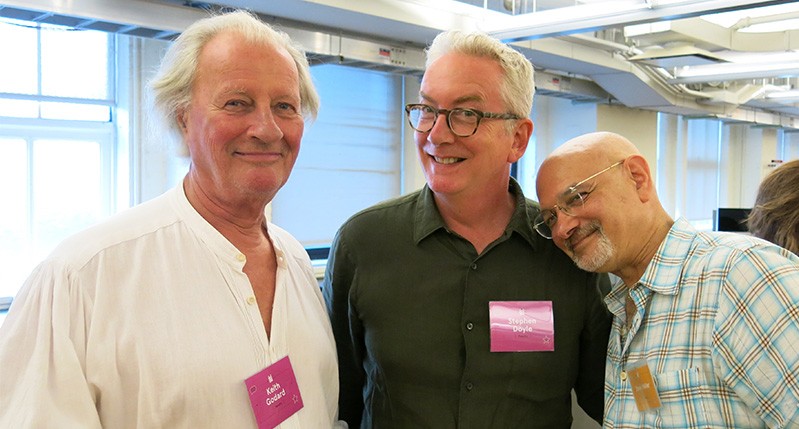 three man smiling