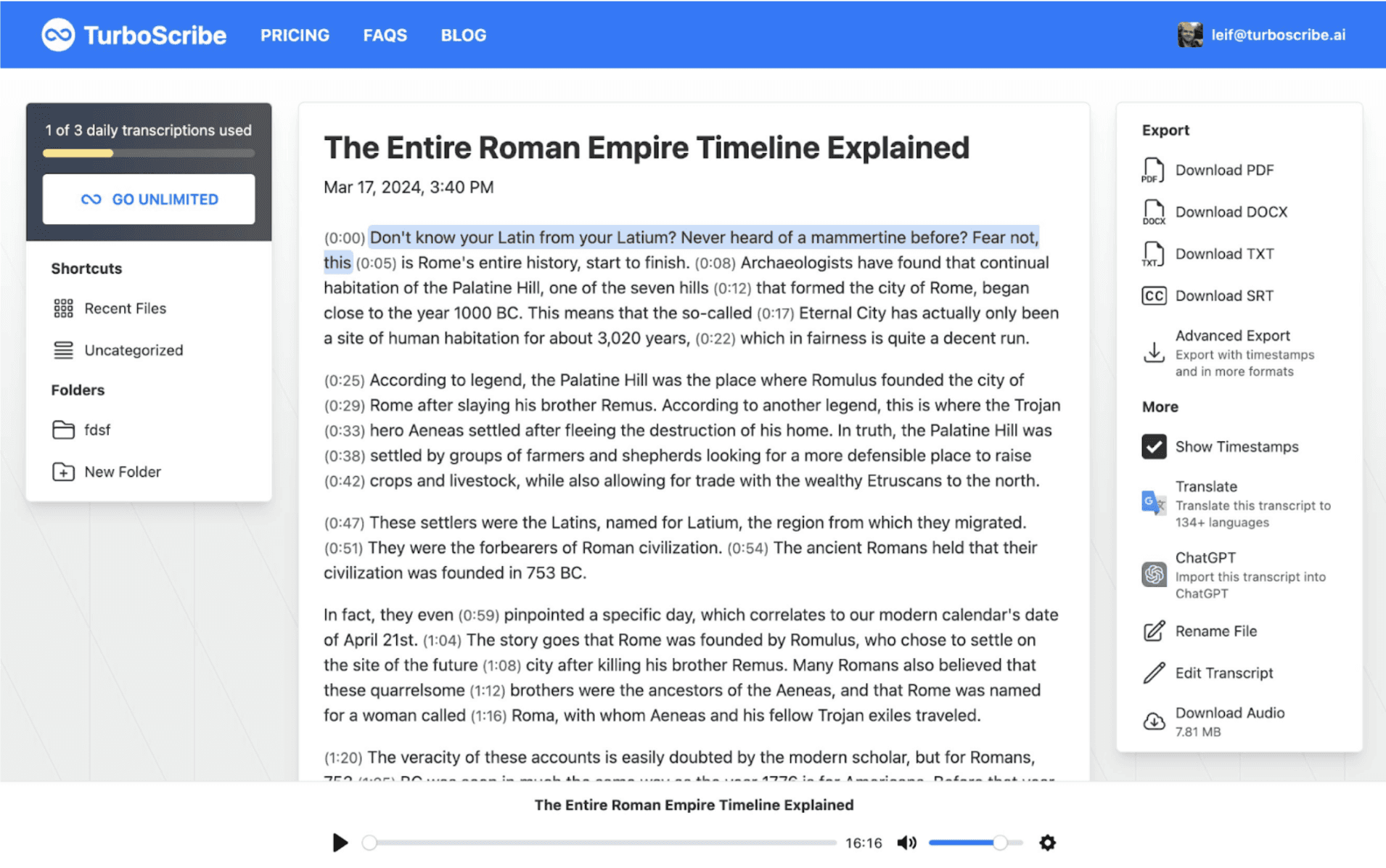 inqScribe screenshot