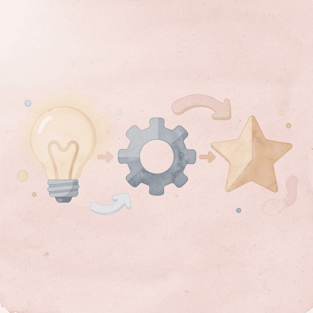 Three icons showing progression from formal learning to confident speech