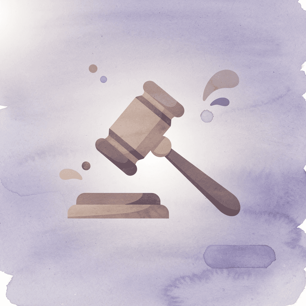 Gavel icon representing the legal standing of an LLC until formally dissolved