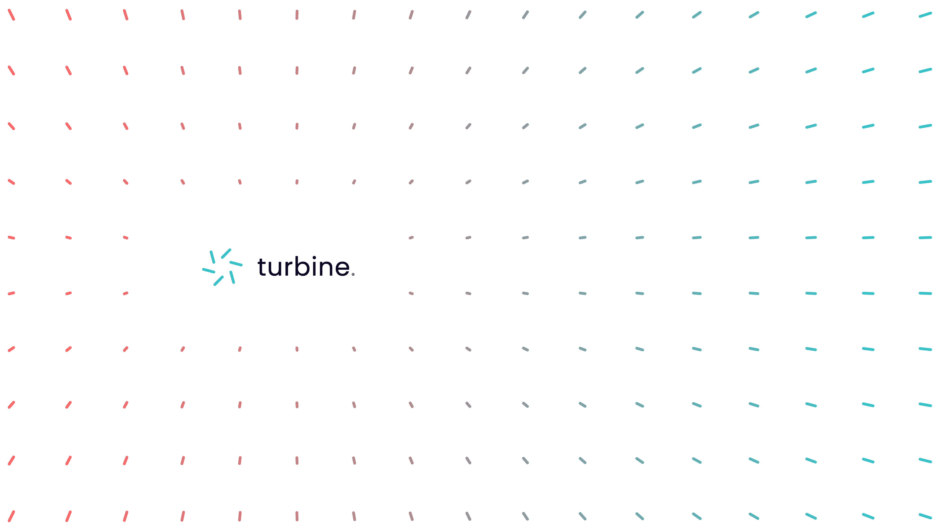 poster of turbine with dots and lines in perspective