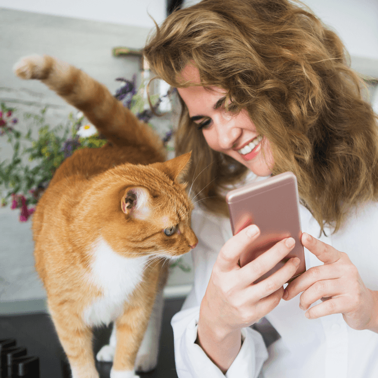 Happy Napo customer with their pet