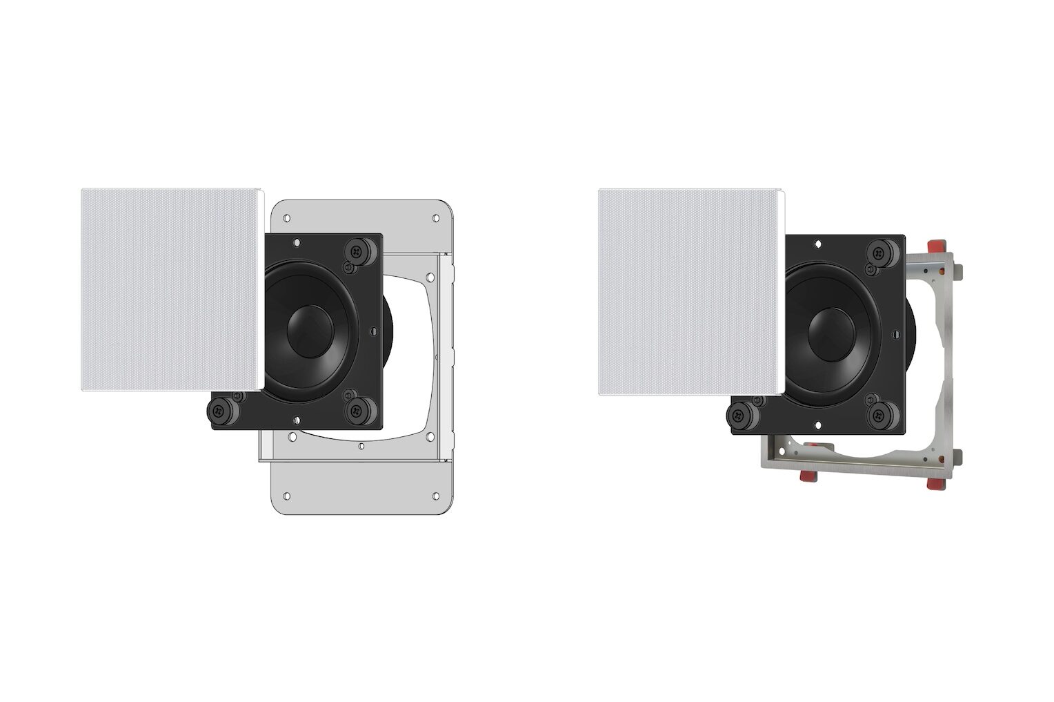 Black smart home device with screen showing time and temp