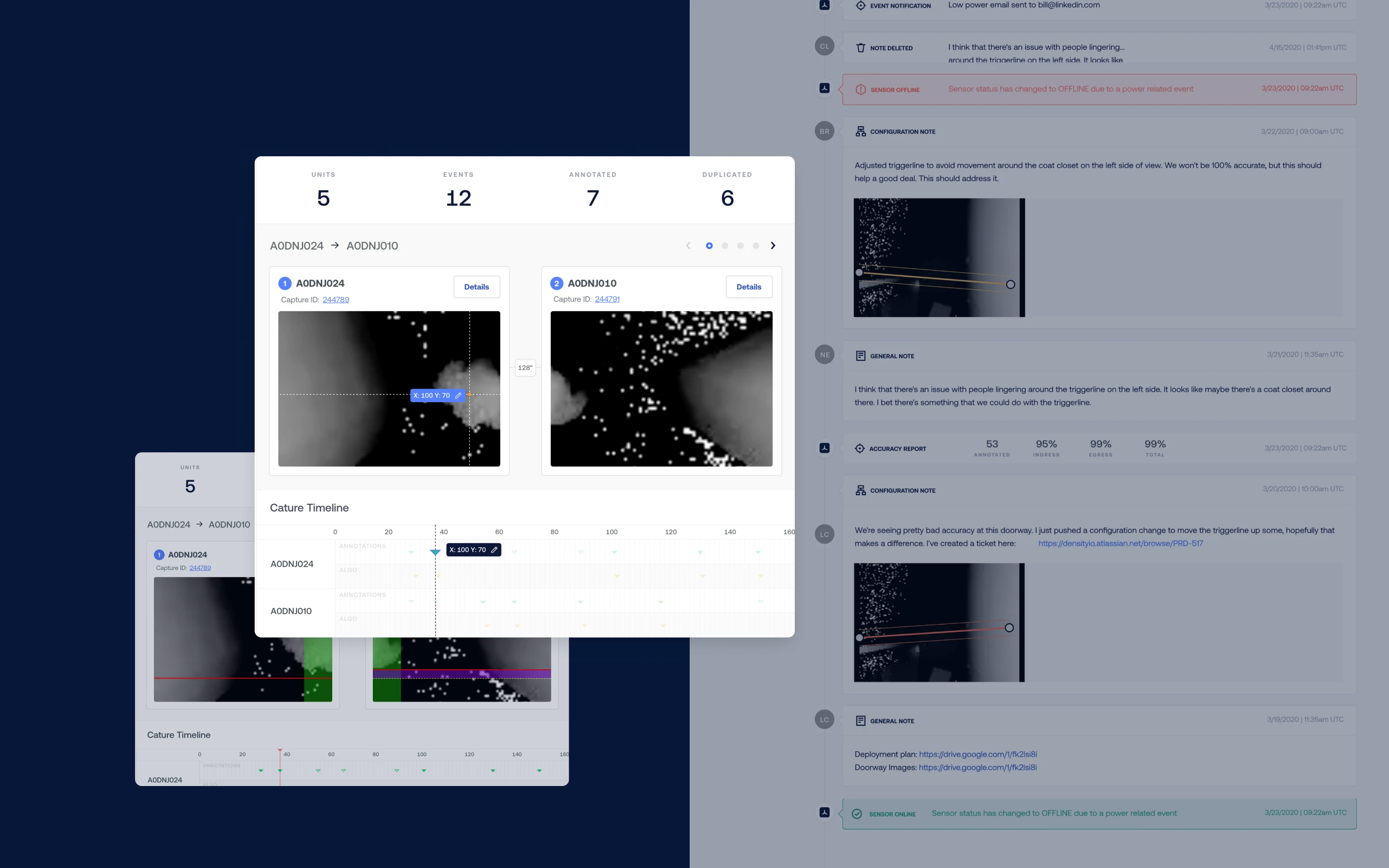 Design iteration of Density Sensei's analytics feature.