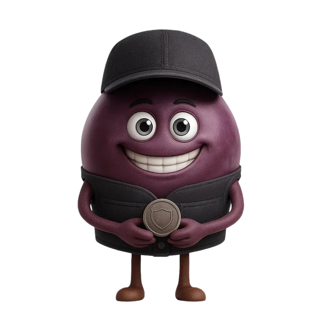 Tannat grape berry illustration for wine education.