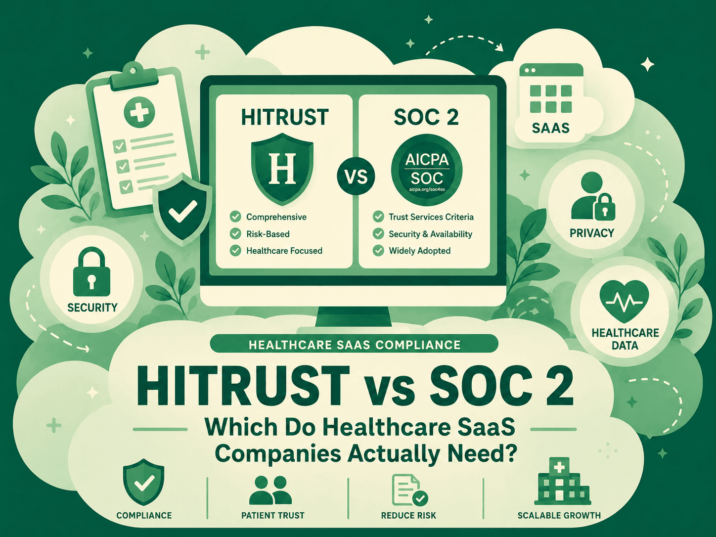 Illustration showing the steps to conduct a SOC 2 gap analysis for audit readiness