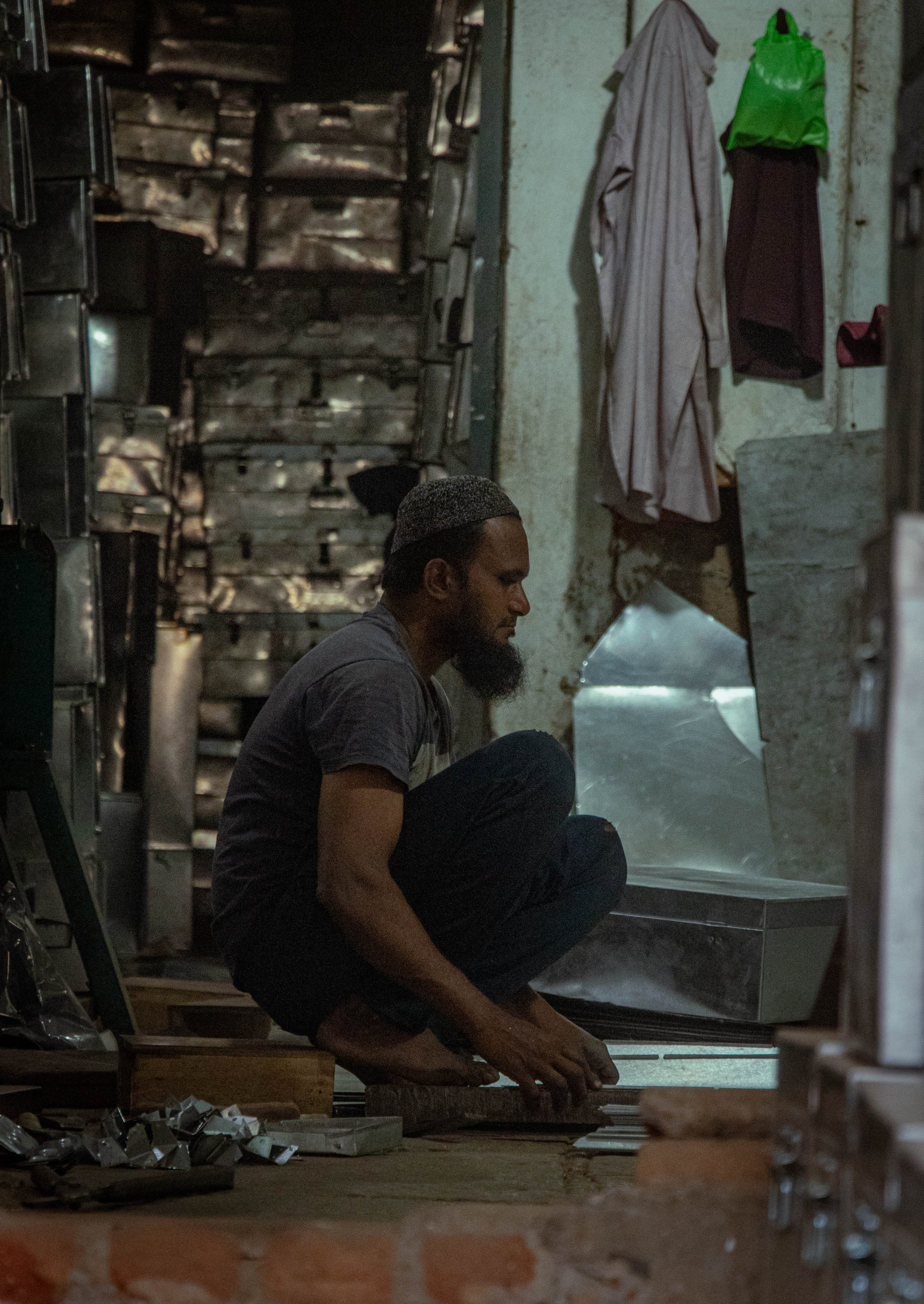 Steel rods process . Chickpete