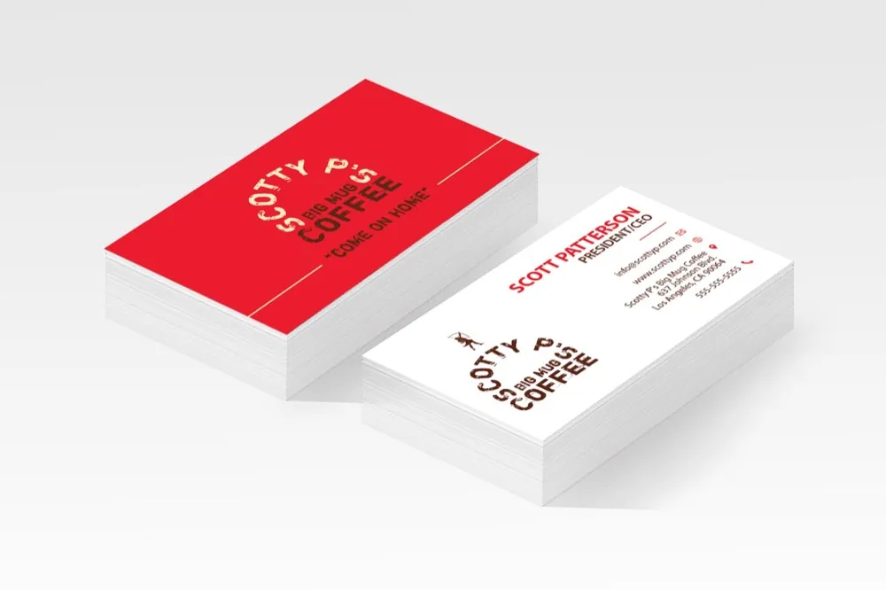 Scotty P's Big Mug Coffee Business Cards