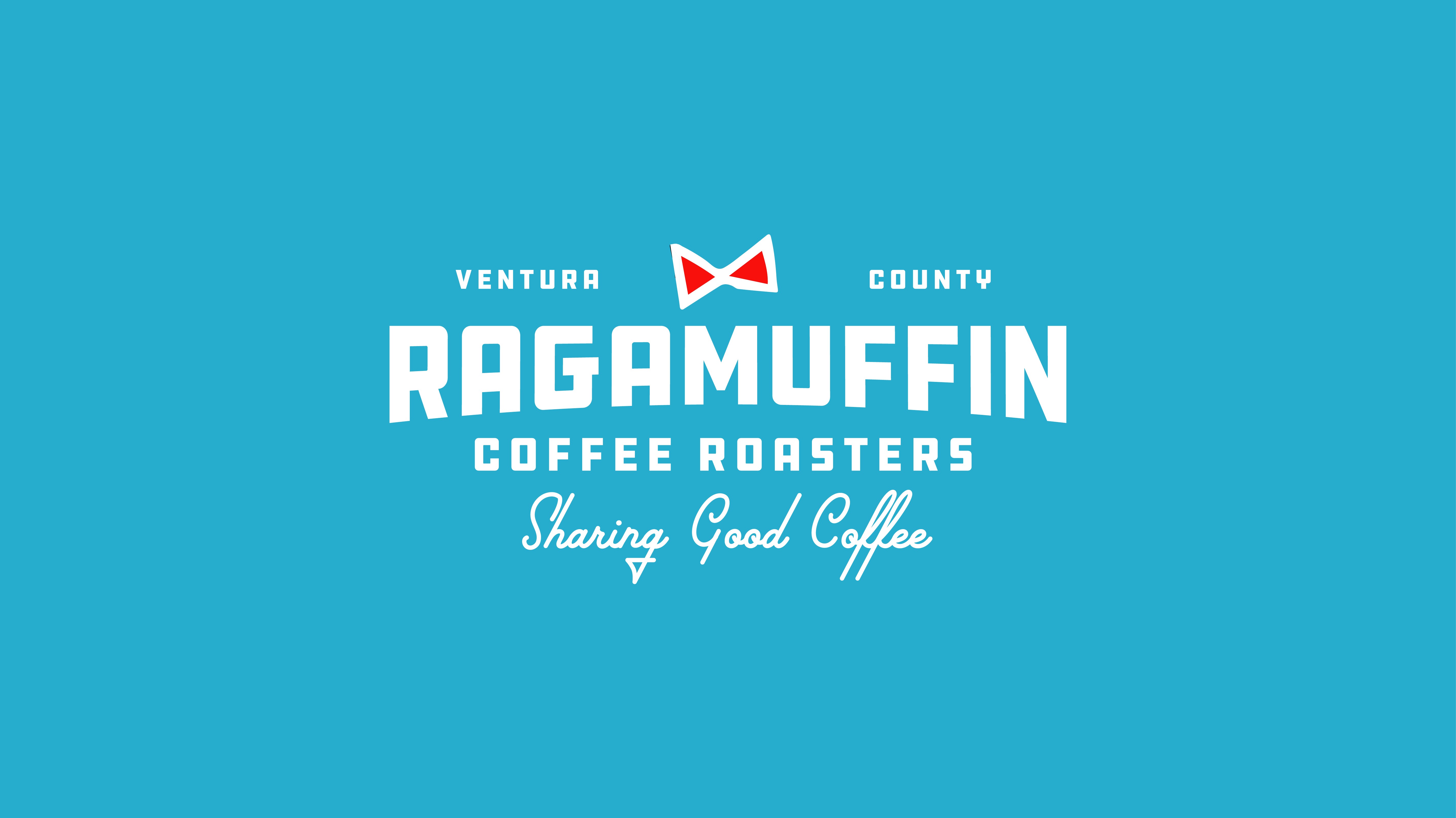 Ragamuffin Coffee Roasters logo on blue background