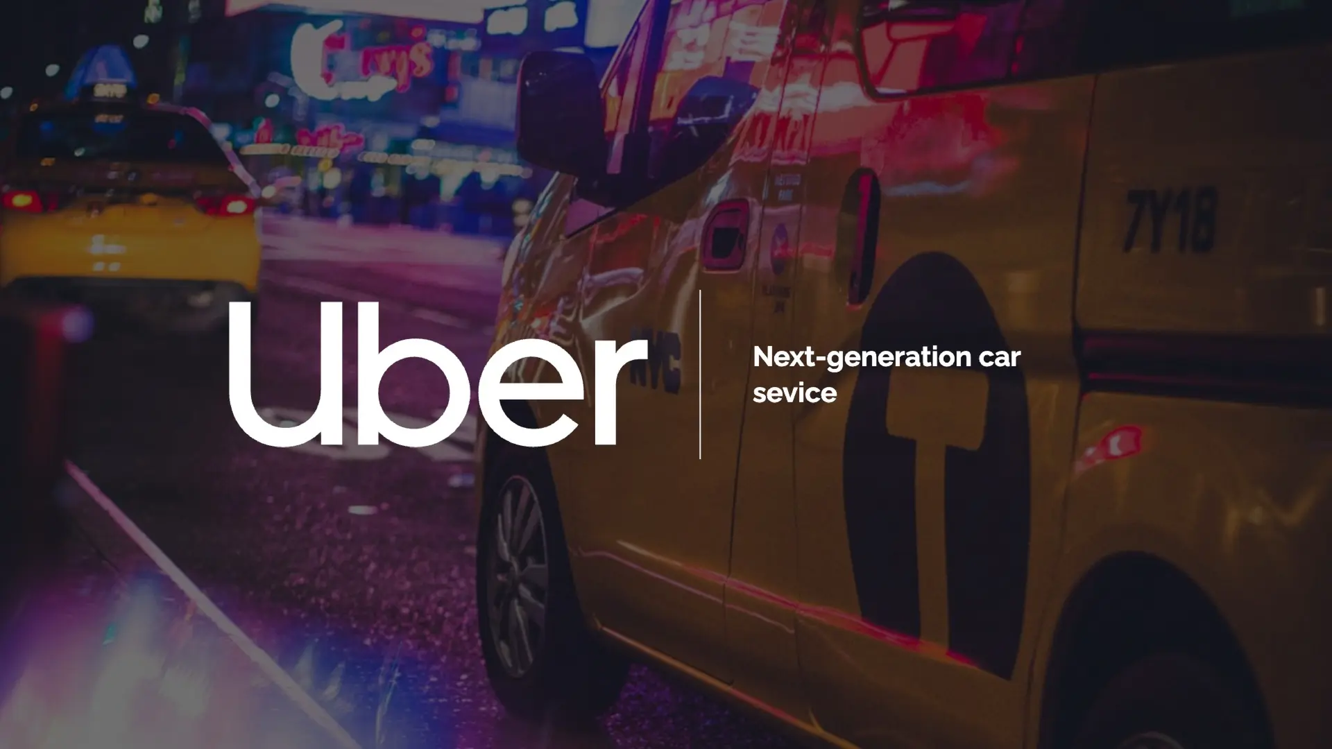 Uber pitch deck cover slide