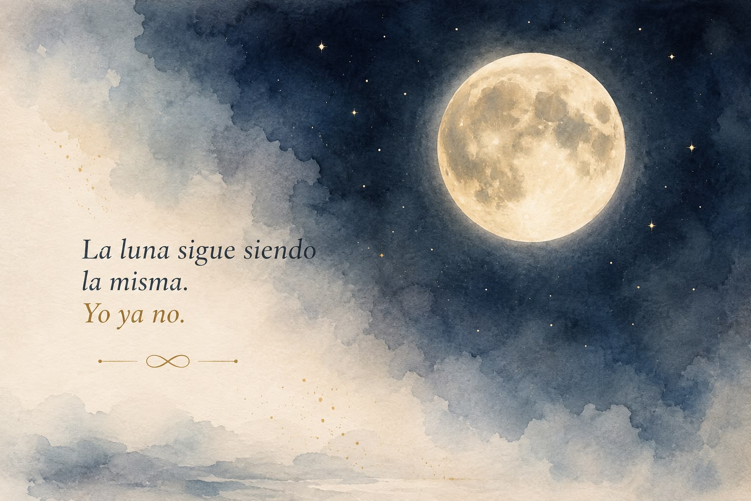 Ilustración de una luna llena en un cielo nocturno estrellado