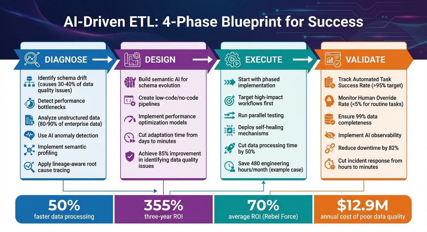 AI-Driven ETL Four-Phase Implementation Framework