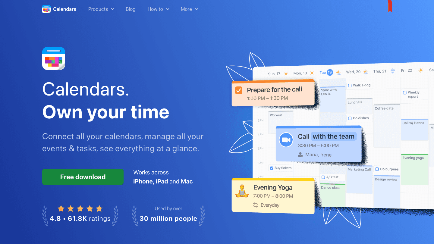 Calendars 5 by Readdle calendar app for iOS and Mac