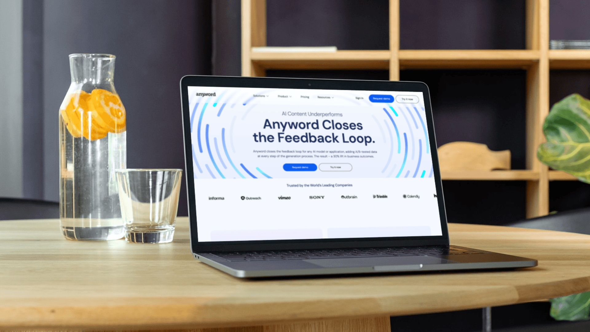 Anyword AI writing platform homepage