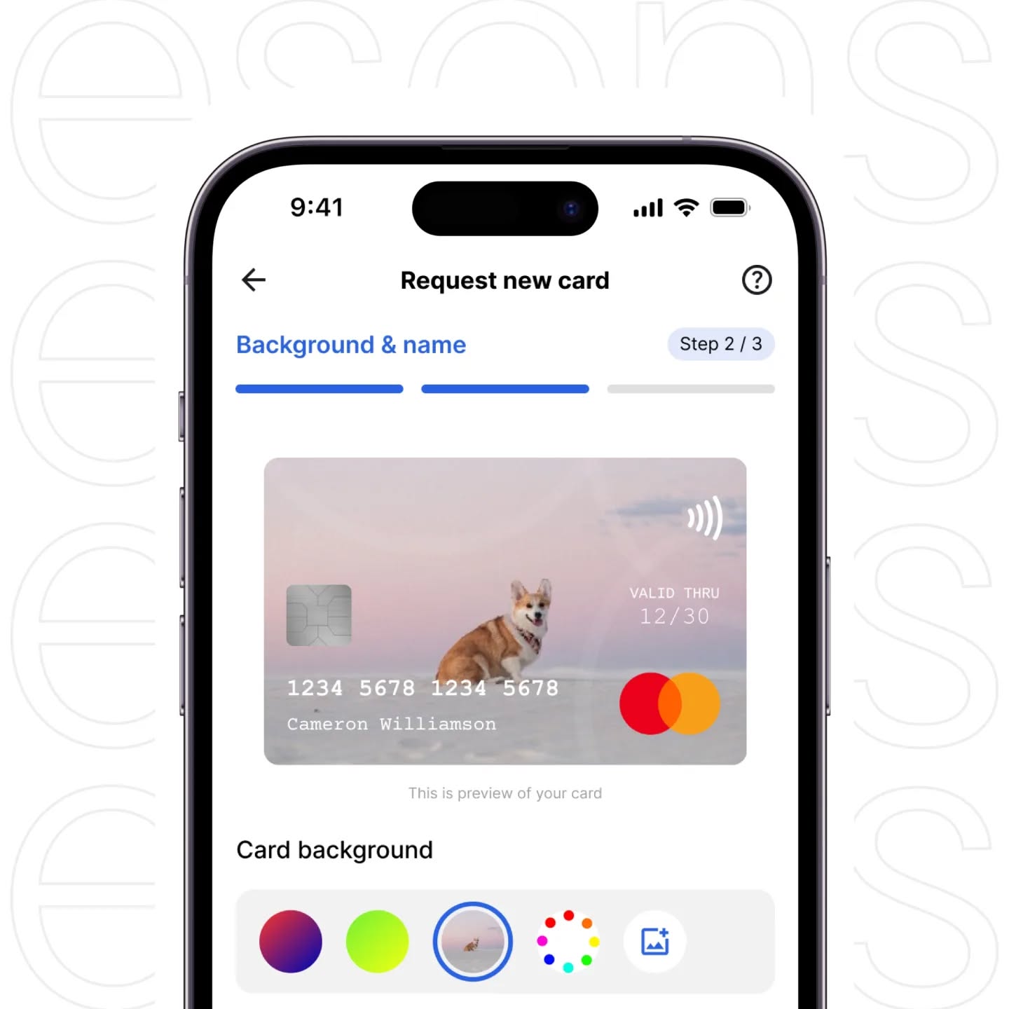 Request new card 1
