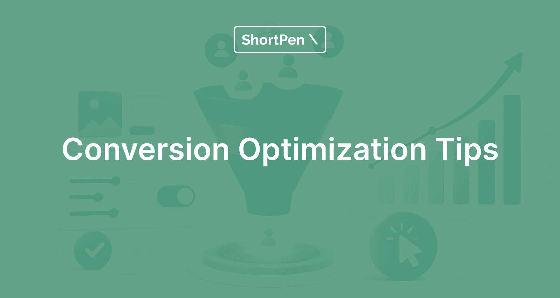Green graphic featuring "Best Short.io Alternatives" text and ShortPen branding. A large stylized "S" icon is surrounded by smaller, similar icons.