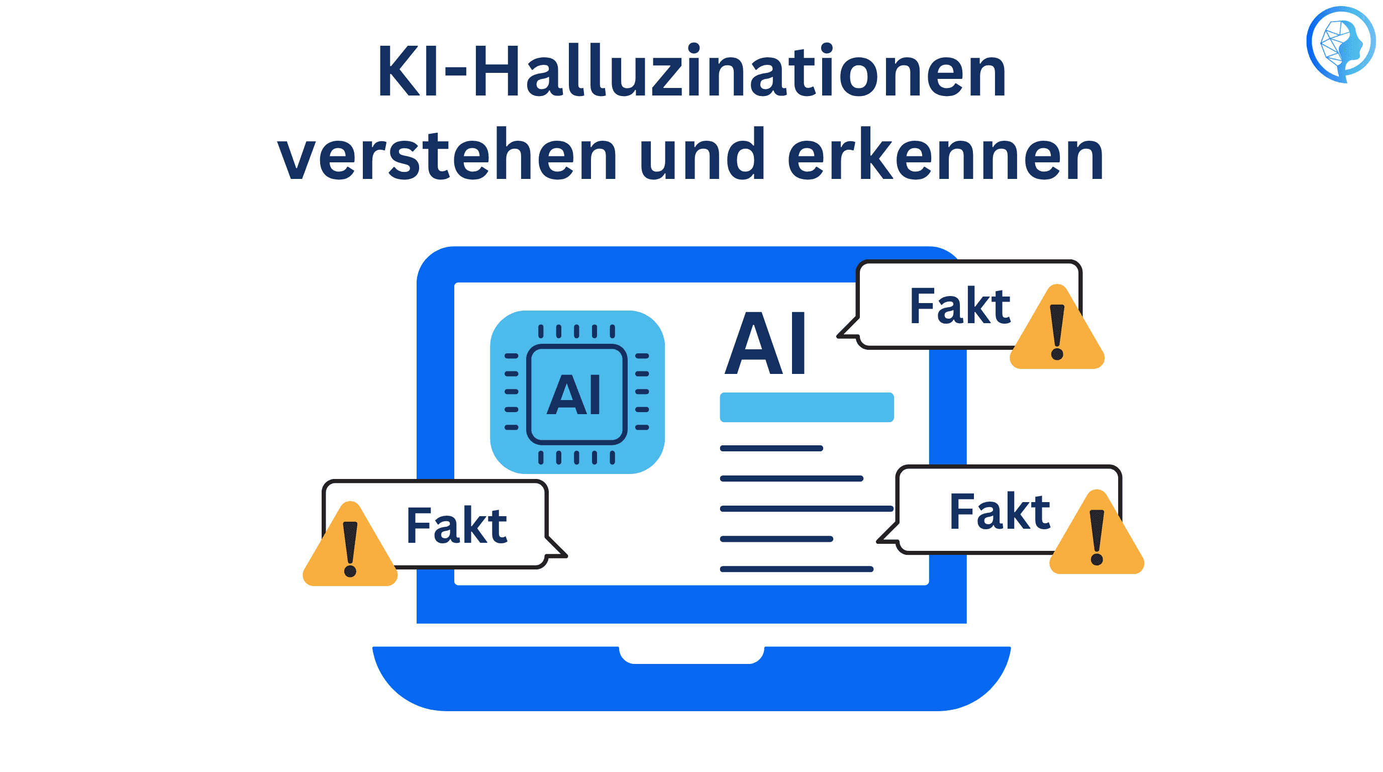 Visualisierung von KI-Halluzinationen mit Beispielen falscher Informationsgenerierung