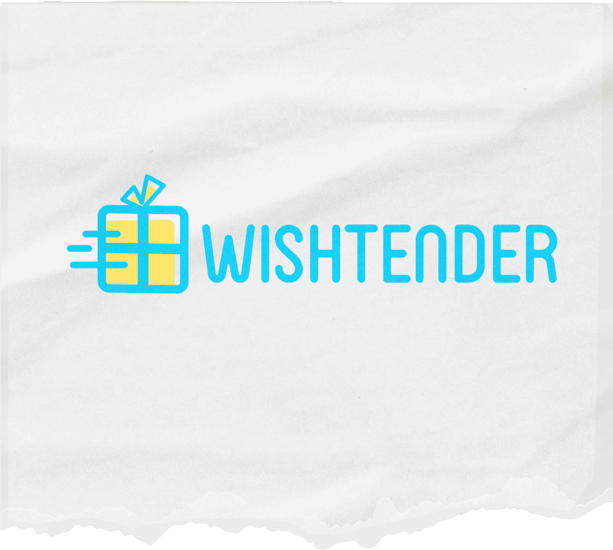 WishTender logo on a piece of paper