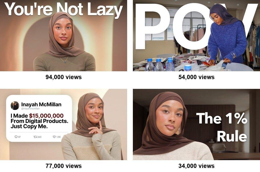 Four of the videos we made for Inayah after the first one