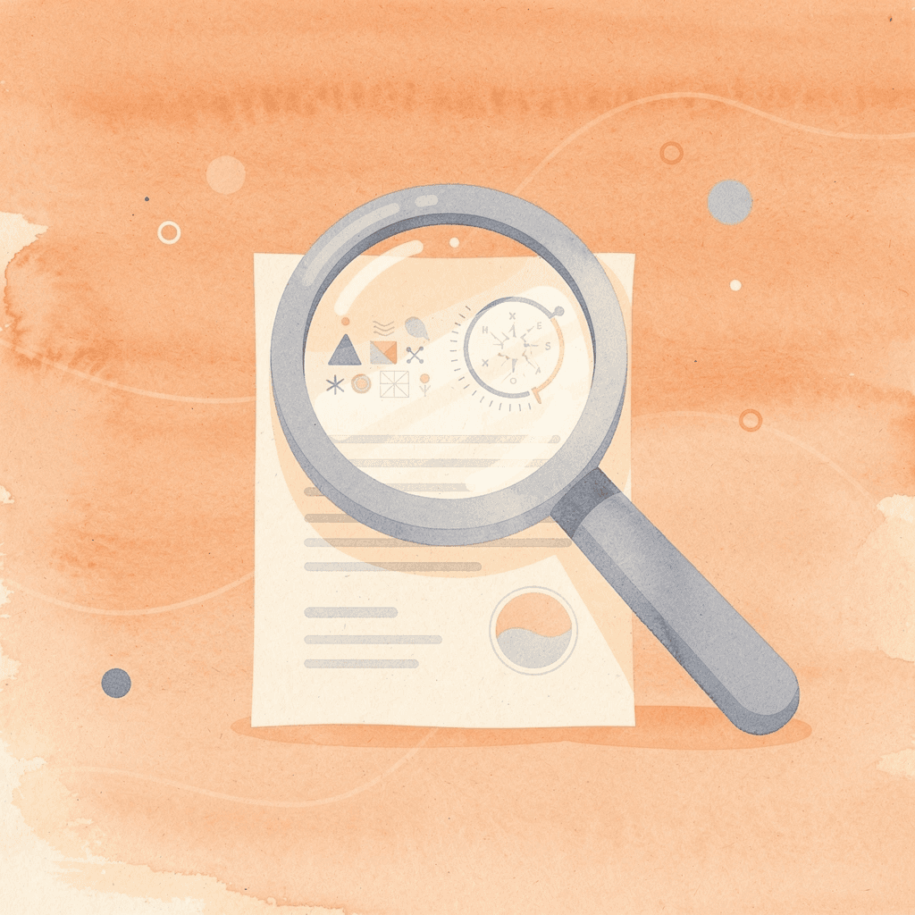 Magnifying glass examining website elements representing technical SEO analysis -  Technical SEO Agencies