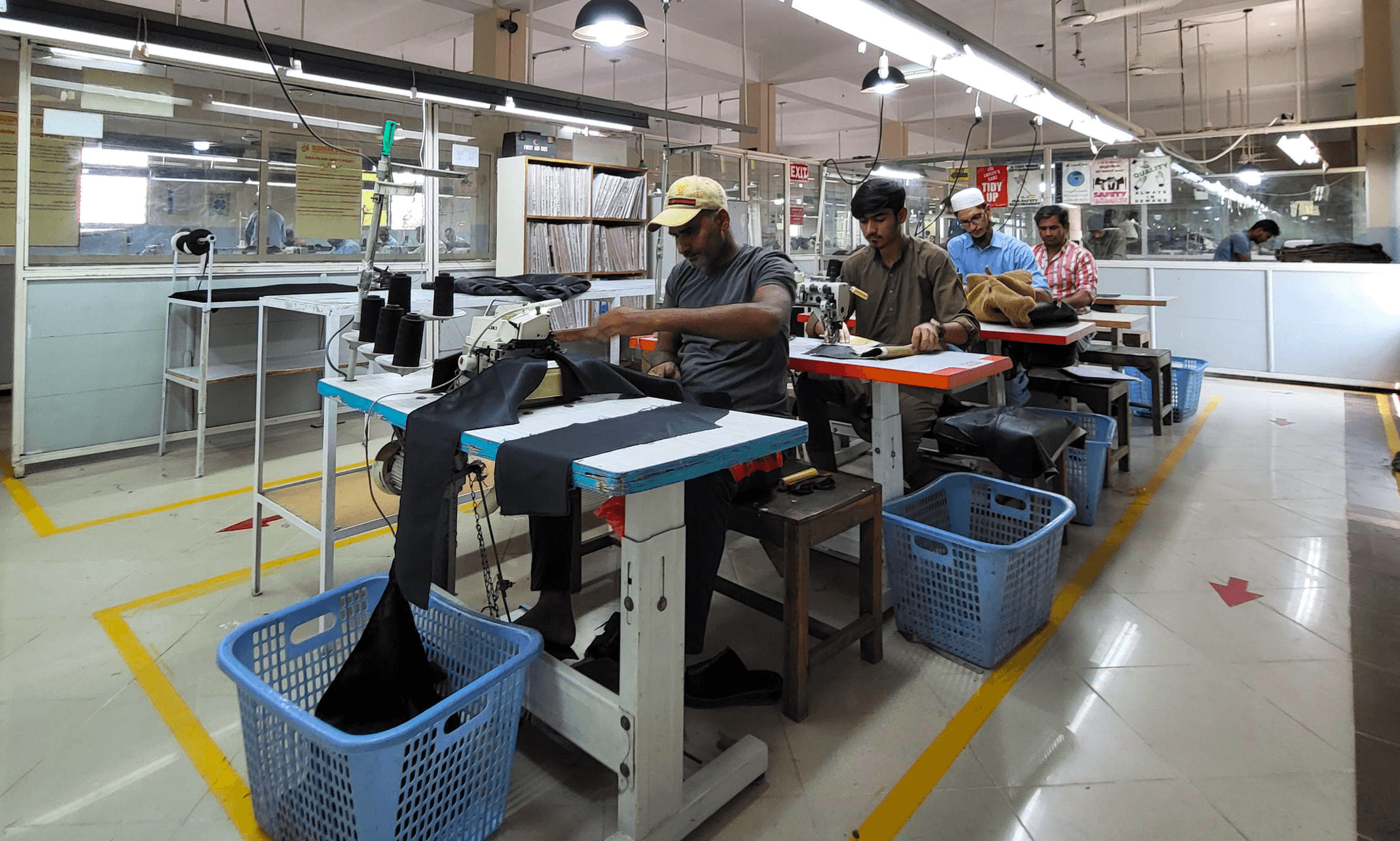 Inside of Pakistani garments factory for Sughran Trading