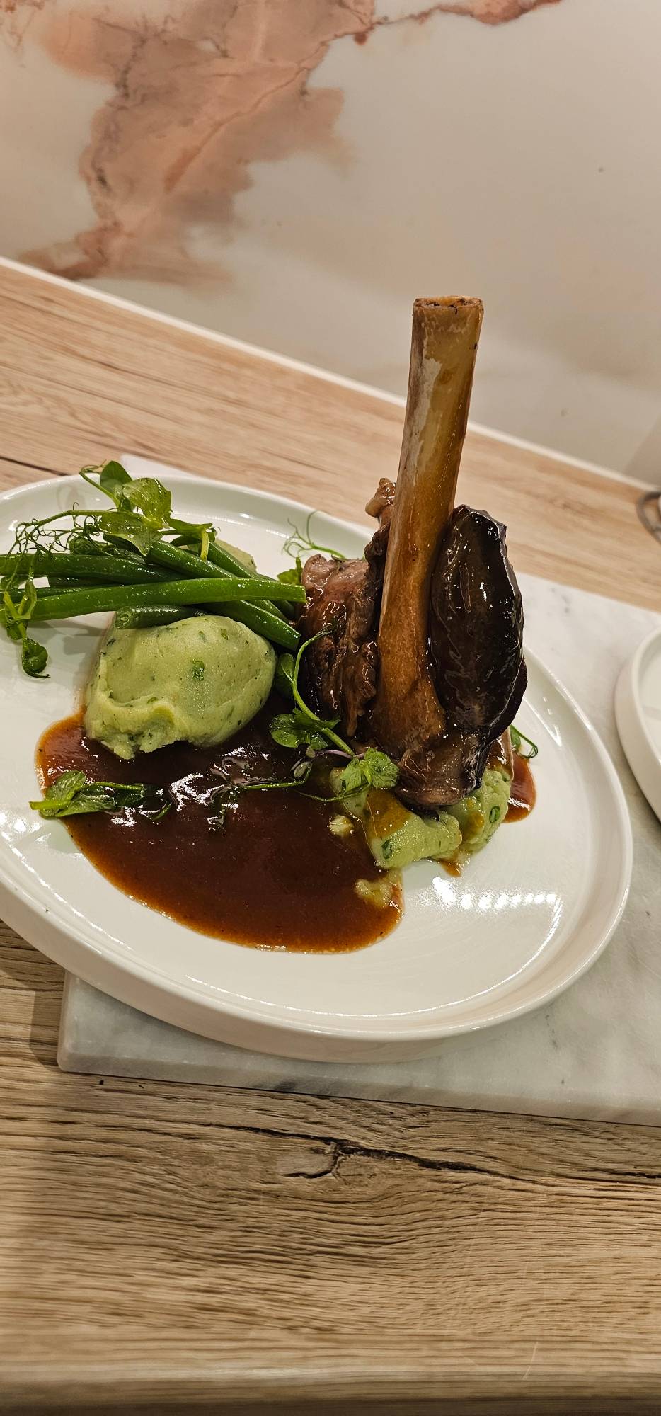 lamb shank, cooked and prepared by Hartingtons heritage tour private chef James Farrell