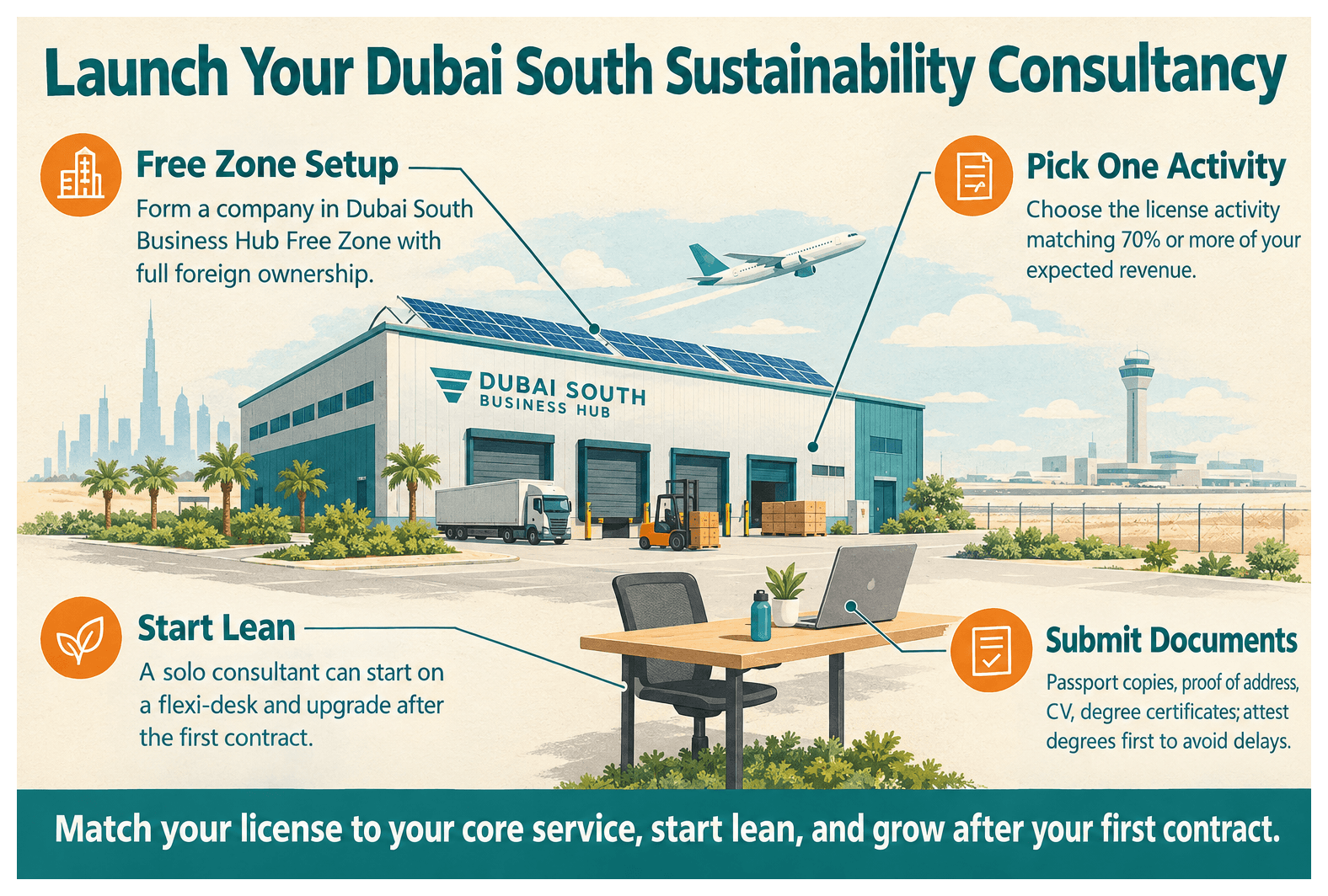 Infographic: How to Set Up an Energy and Sustainability Consultancy Business in Dubai South
