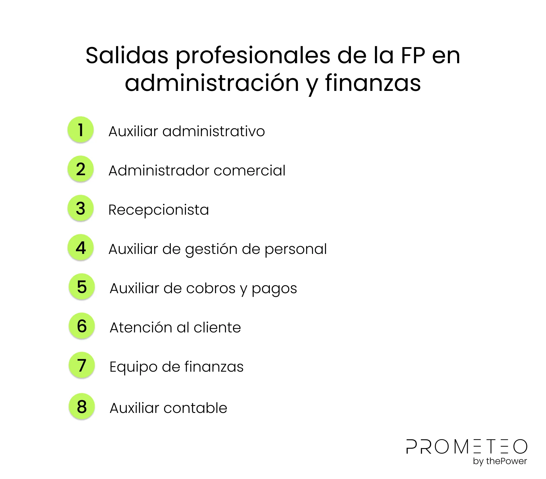 Salidas profesionales de la FP en administración y finanzas