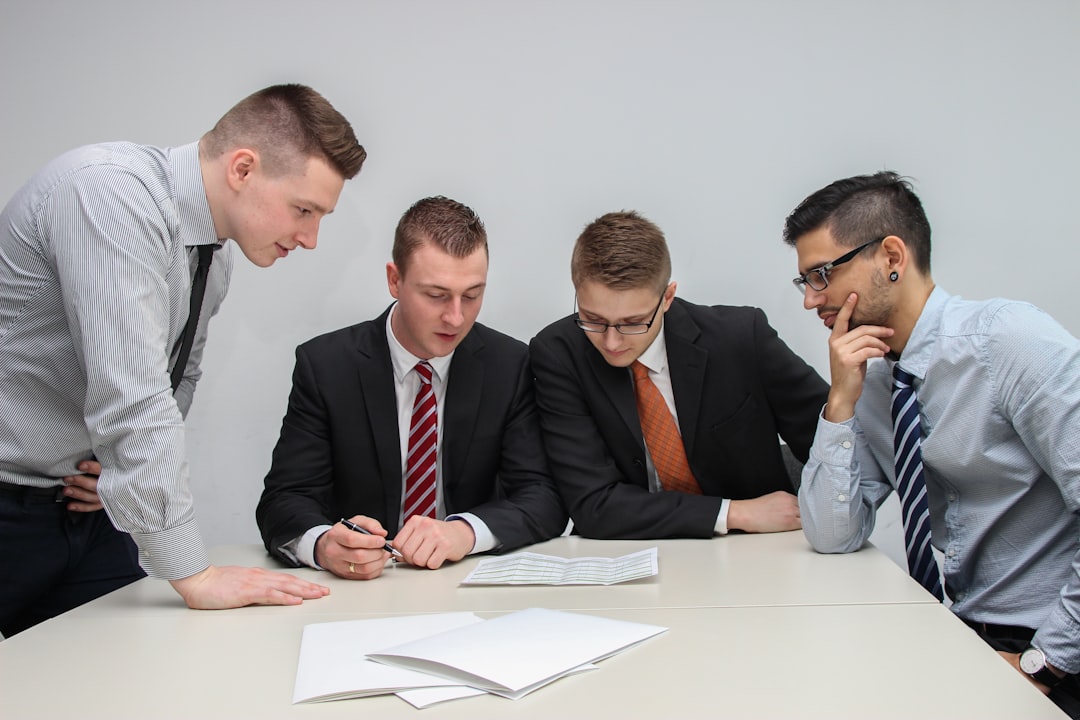 team conducting a strategic planning review session