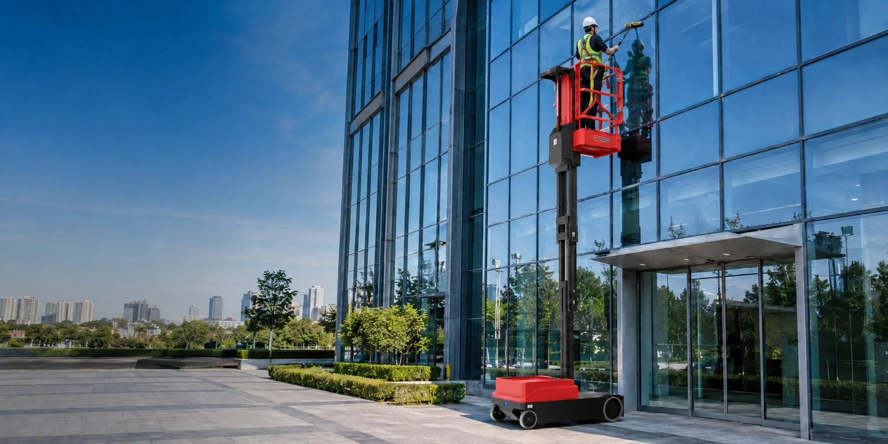 Supports shelf labeling, signage installation, and lighting maintenance — elevated upkeep tasks handled without renting separate equipment.