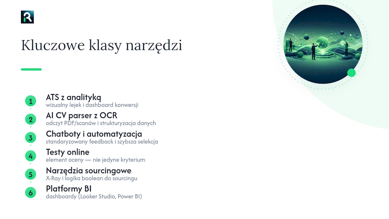 Sześć kategorii narzędzi do analizy rekrutacji