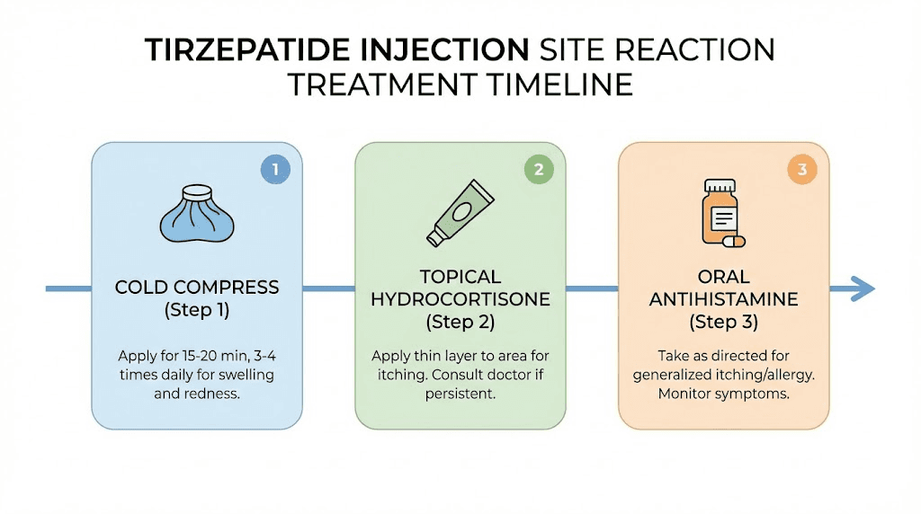 Tirzepatide injection site reaction treatment timeline and options guide