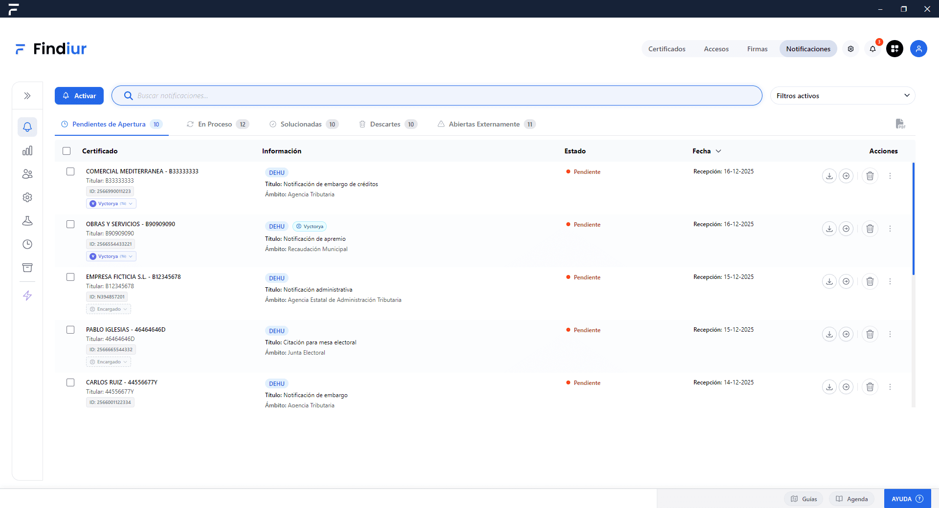 findiur dashboard