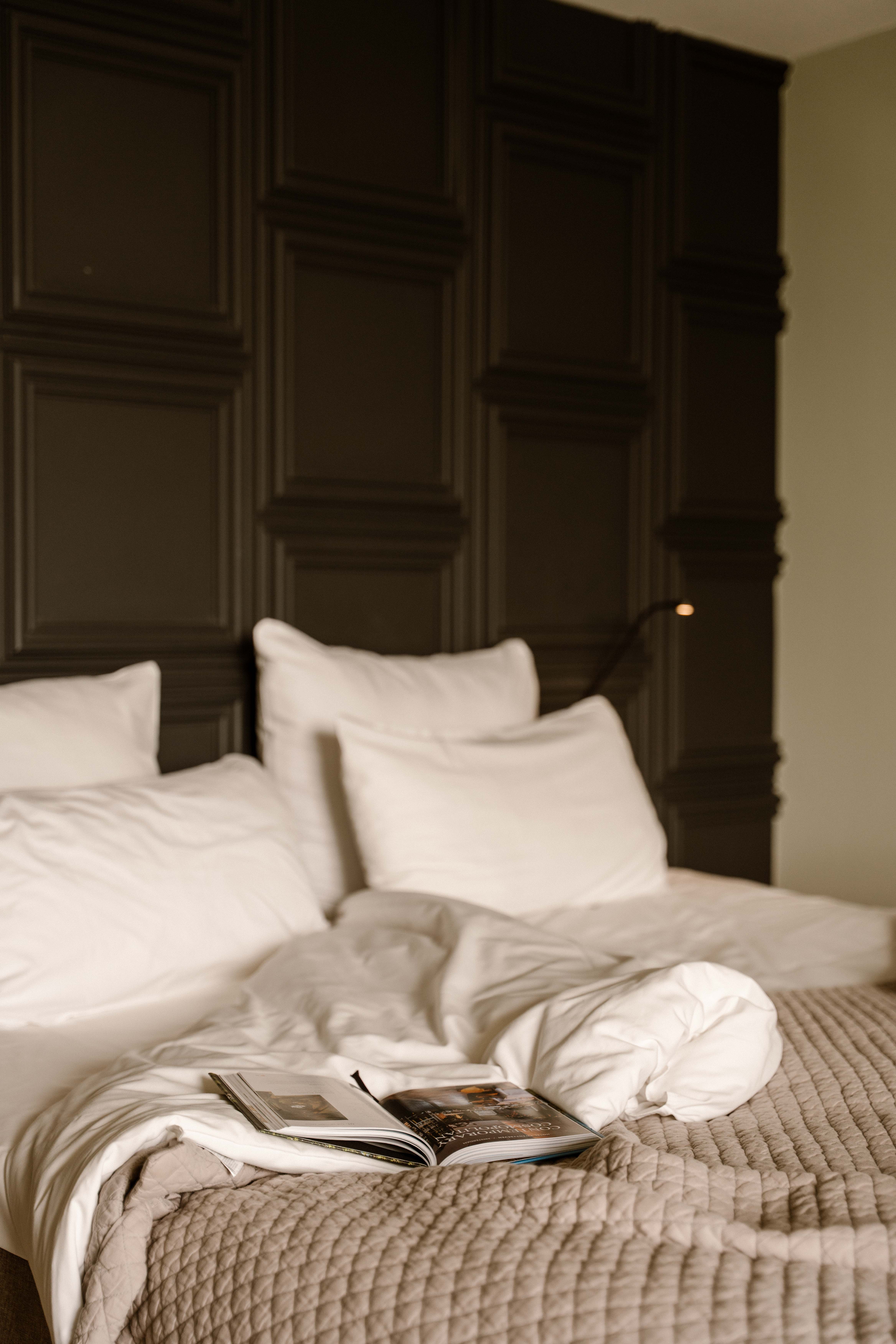 mountains with a road in between