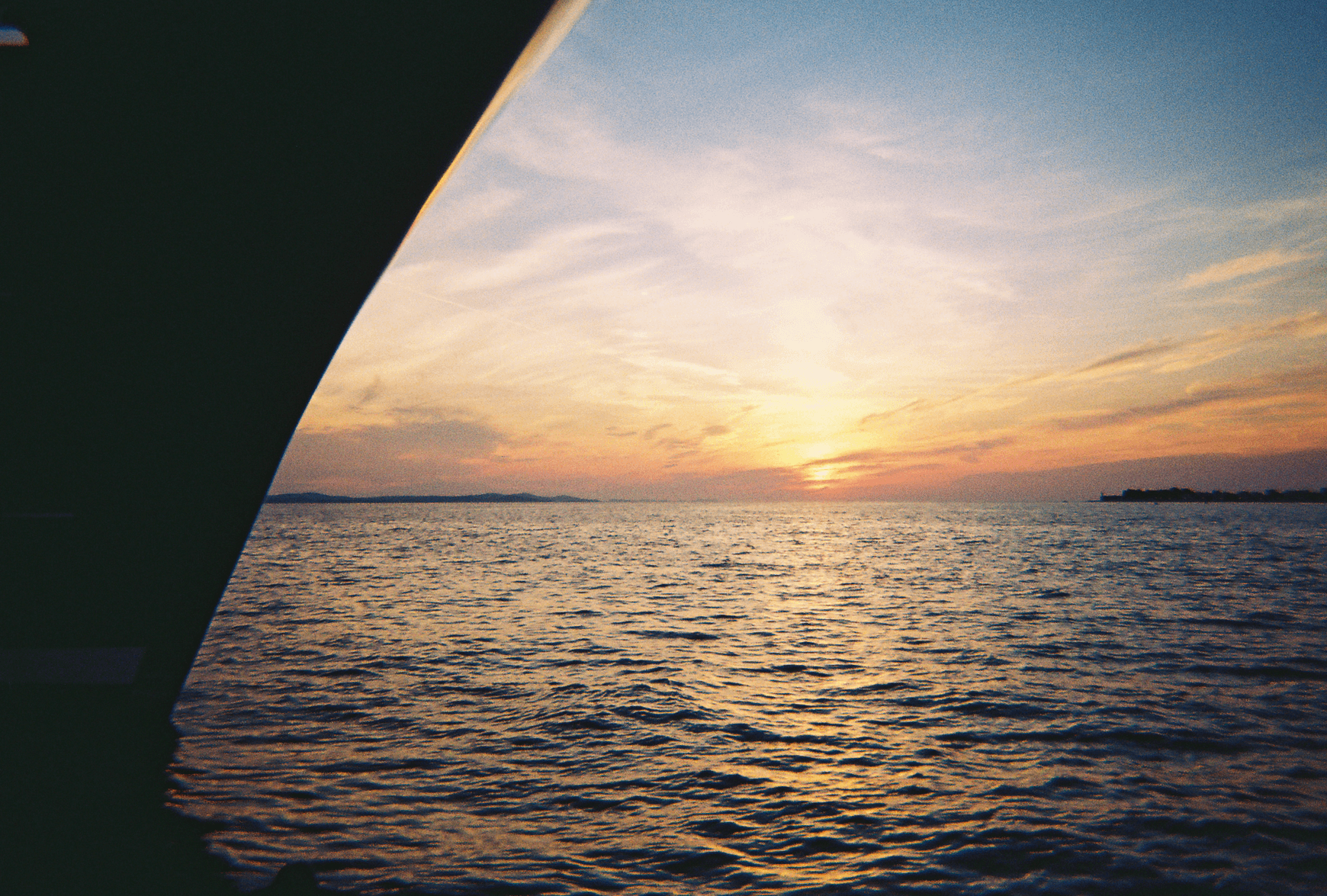 A boat in the sea