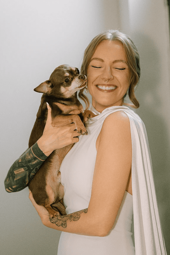 Wedding Day with Dog