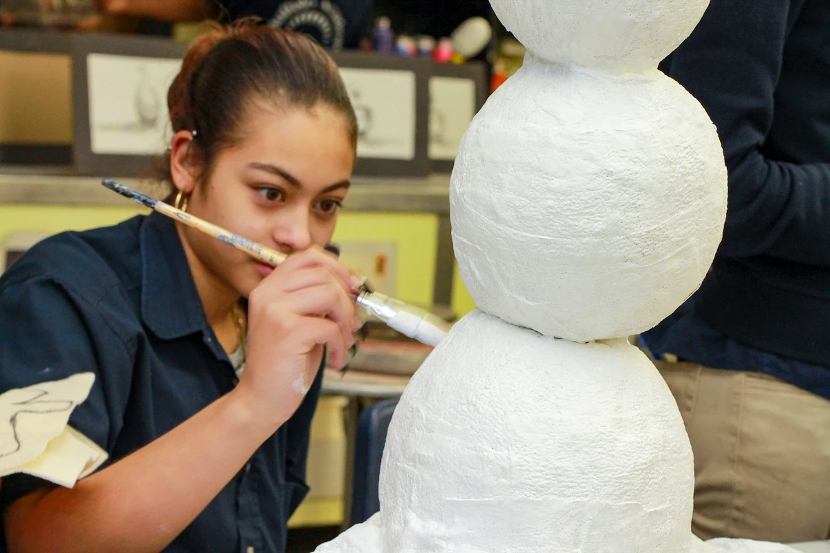 BuffSci students completing a creative art and STEM project