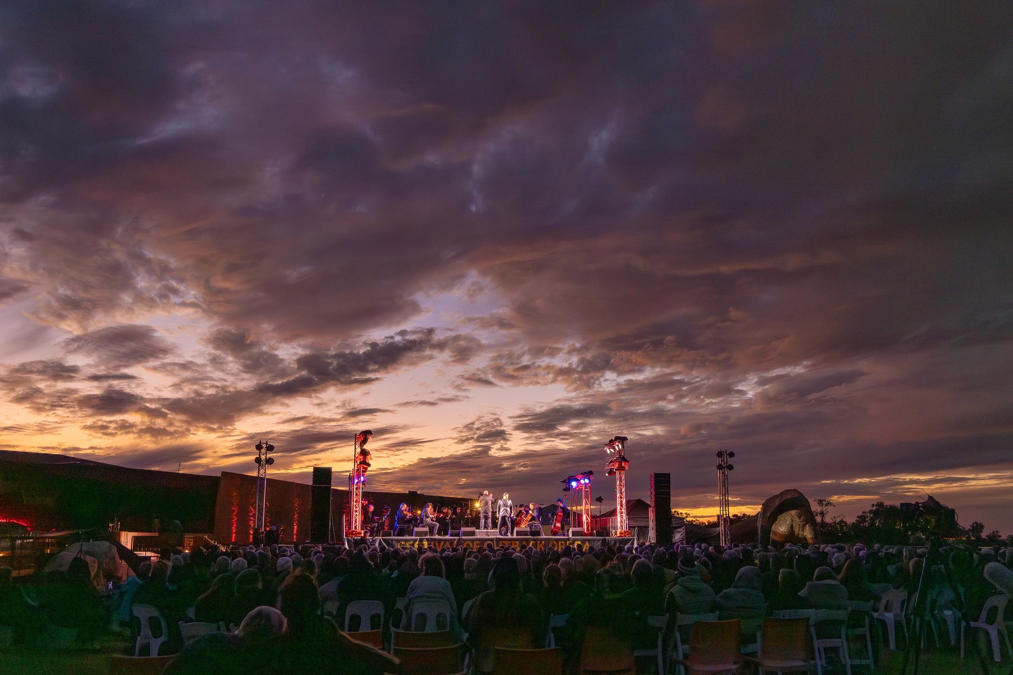Outdoor opera performance in Longreach