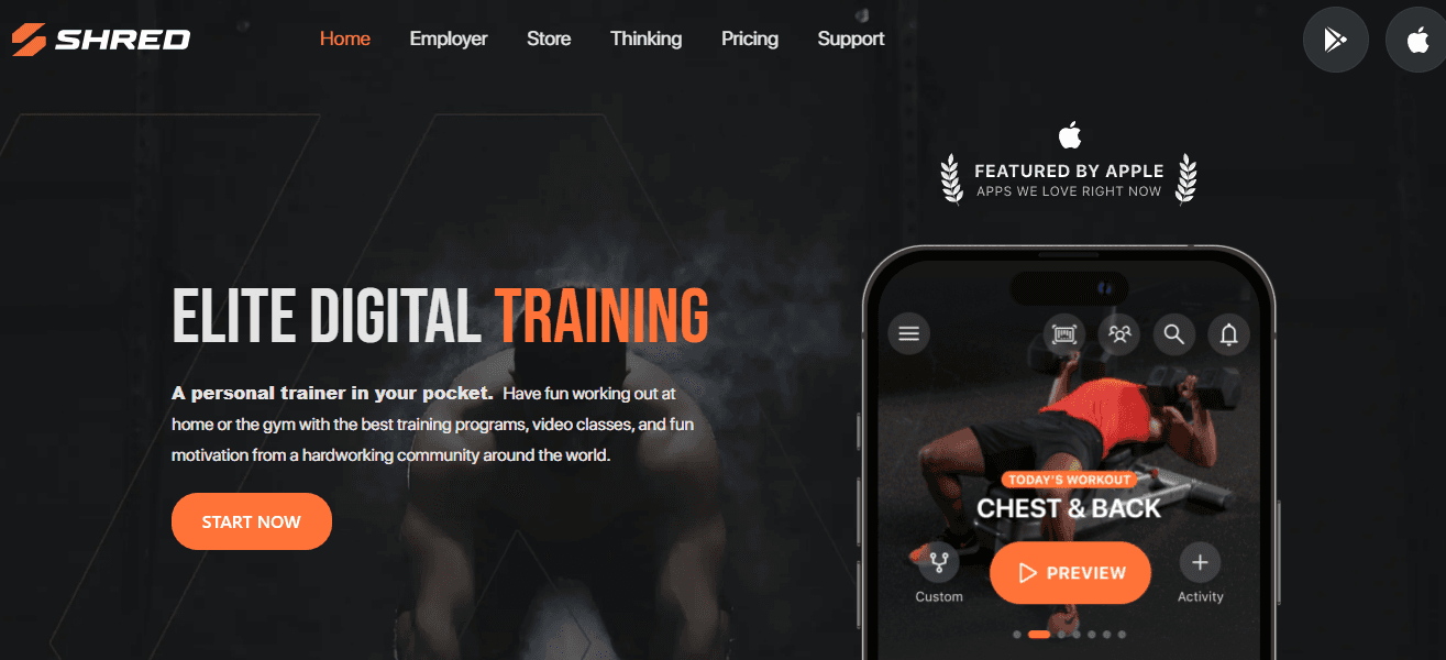 shred - Workout Planning App