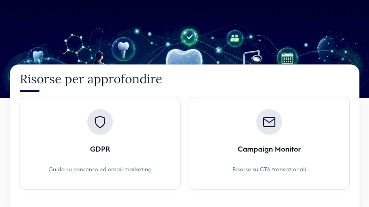 Risorse utili per approfondire — overview diagram