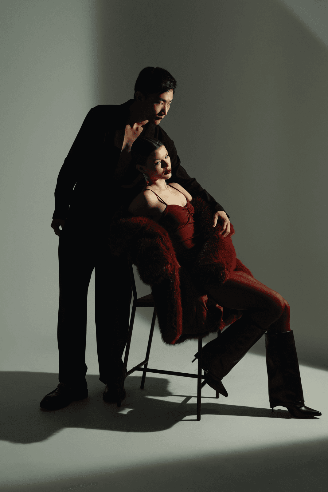 Models posing for photo