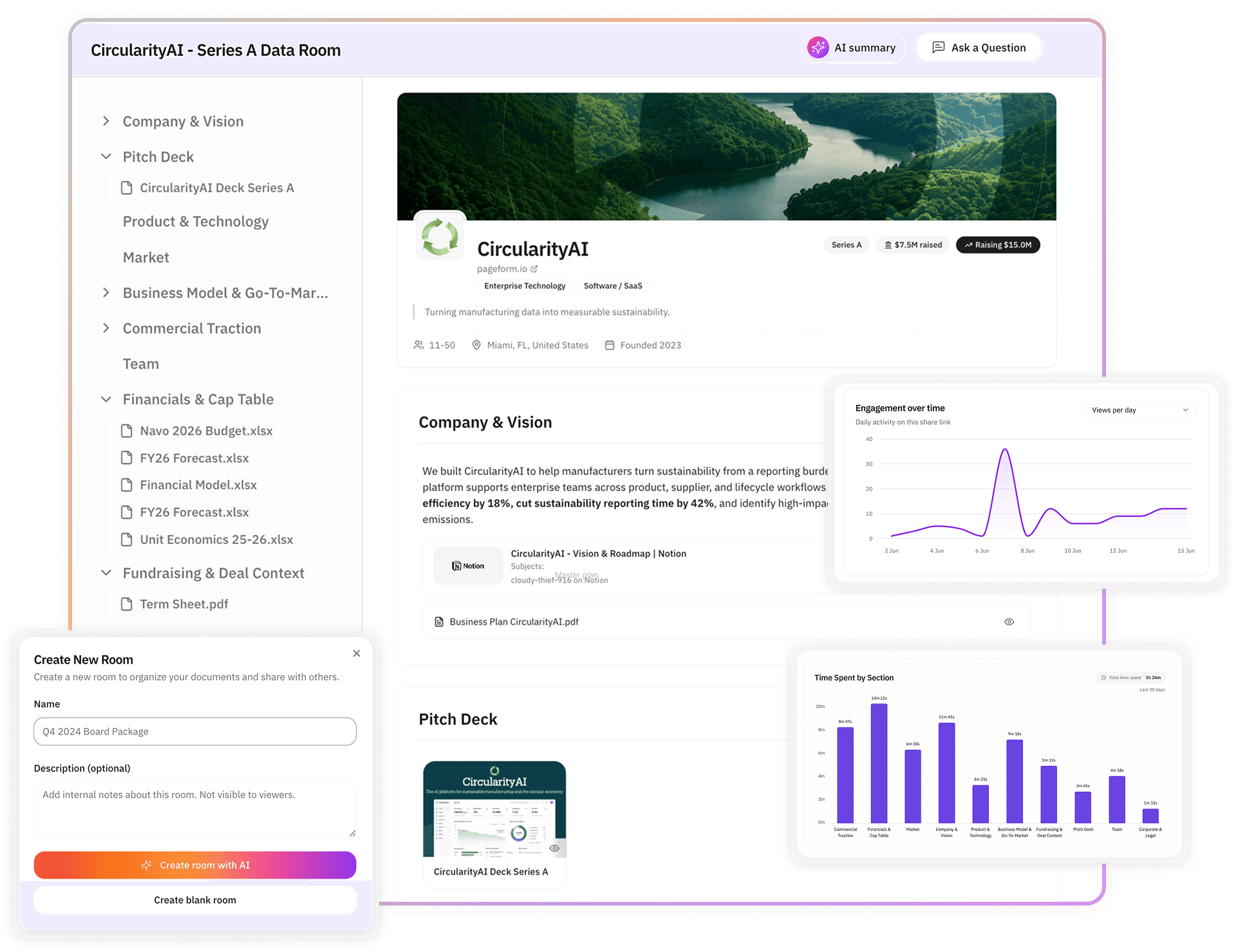 AI-native data room Pageform