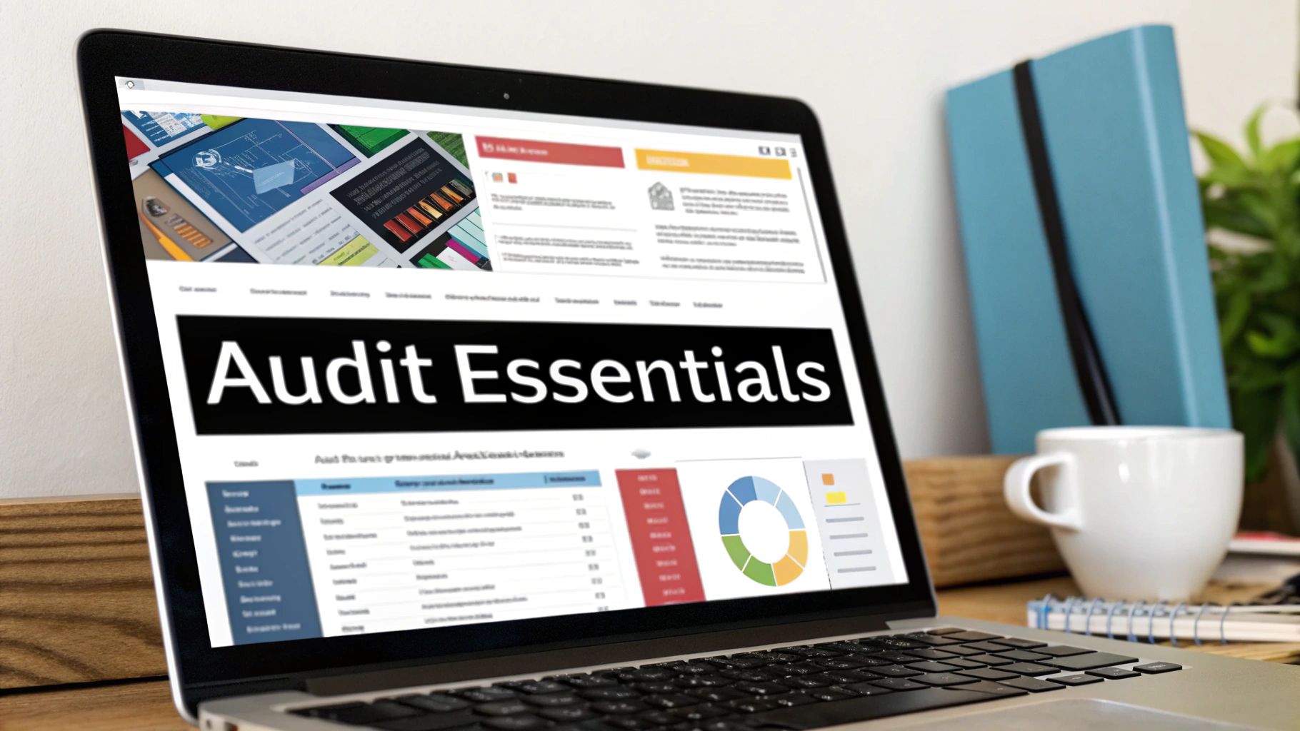 A flowchart showing the process of organizing website content.