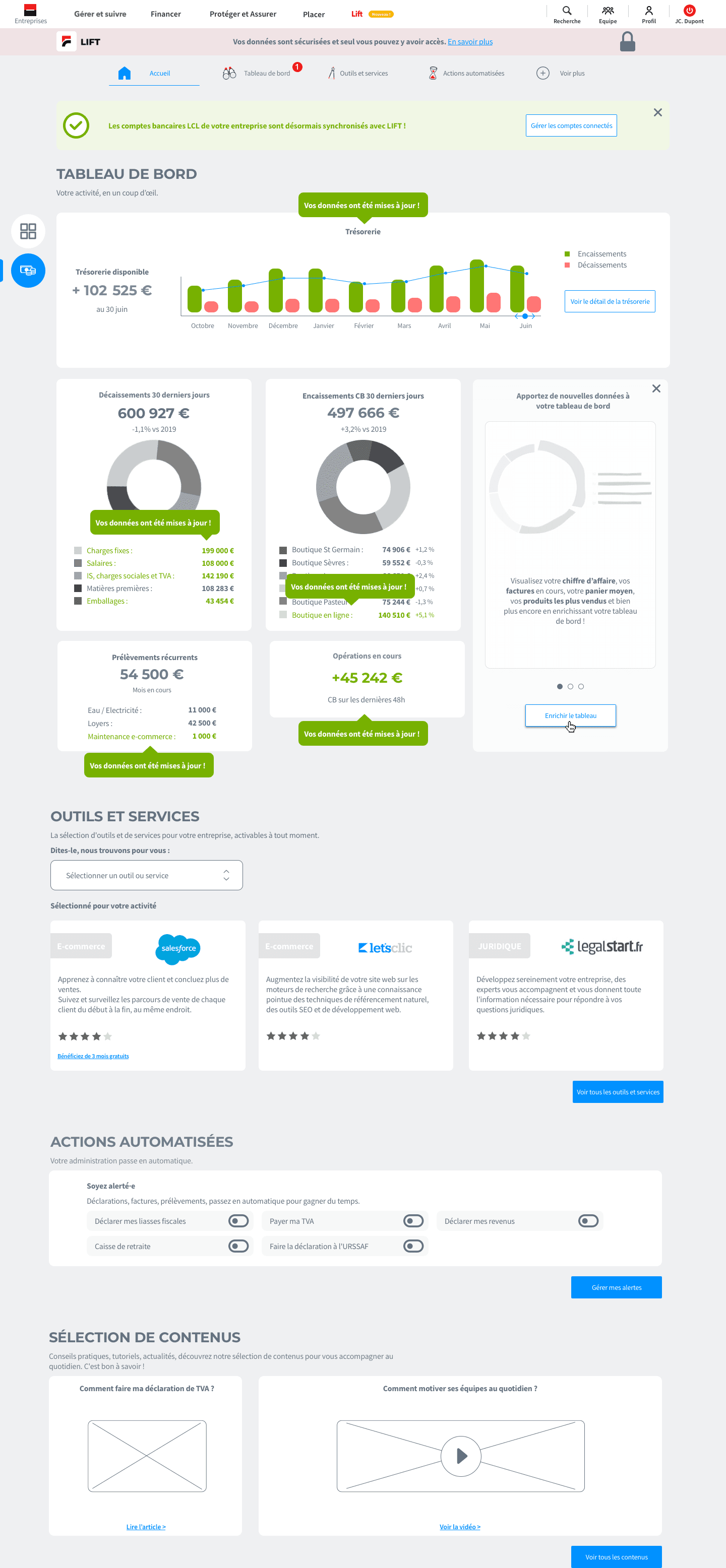 Design, prototype and user-test the key screens