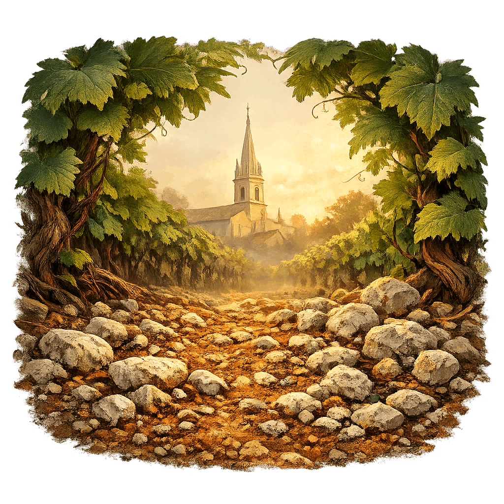 Detailed graphic of the Barsac wine region.