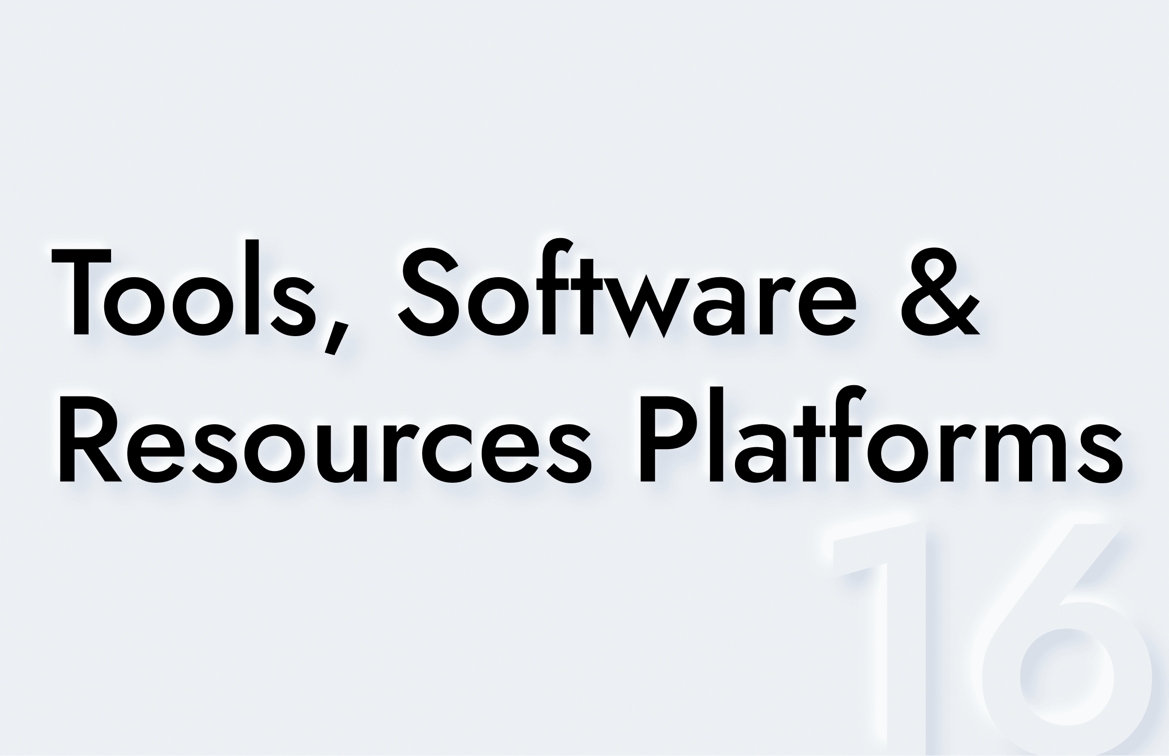 Tools, Softwares, etc