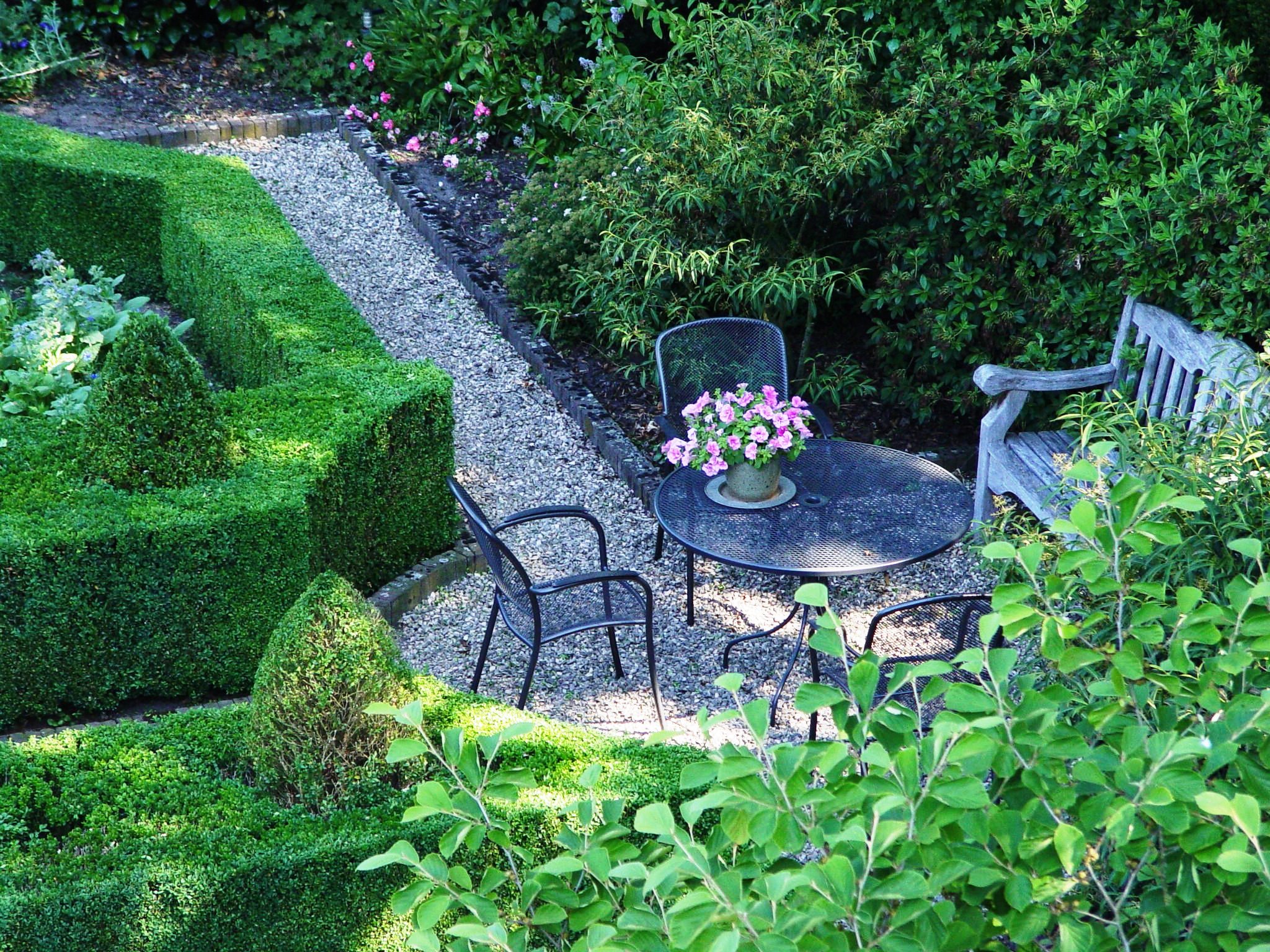 Beautiful landscaped garden with greenery and outdoor design elements.