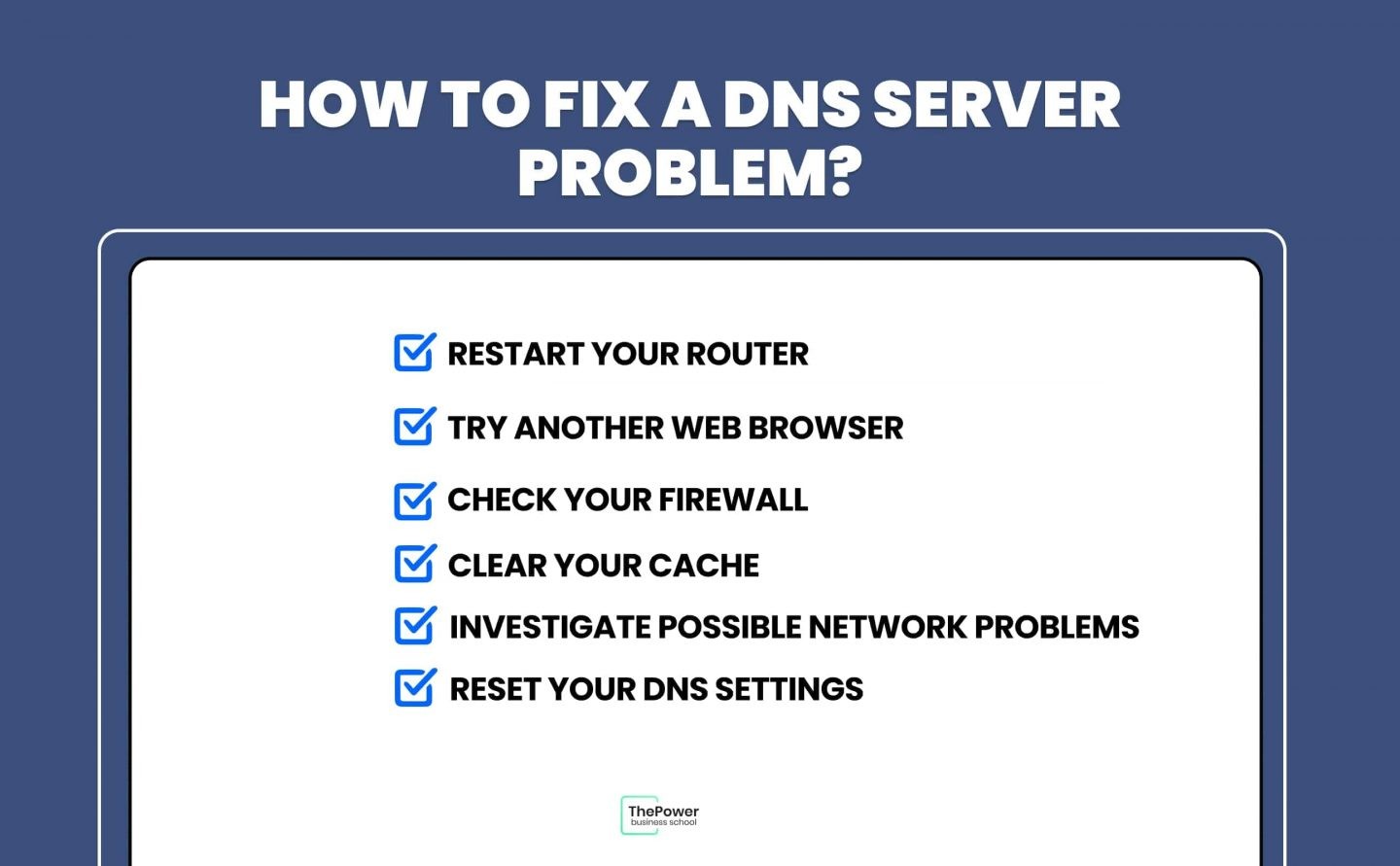 how to fix a DNS server problem